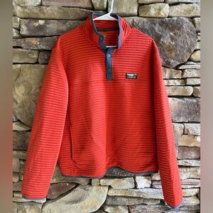 L.L. Bean Men’s Airlight Knit Pullover, Size L, Rust Orange